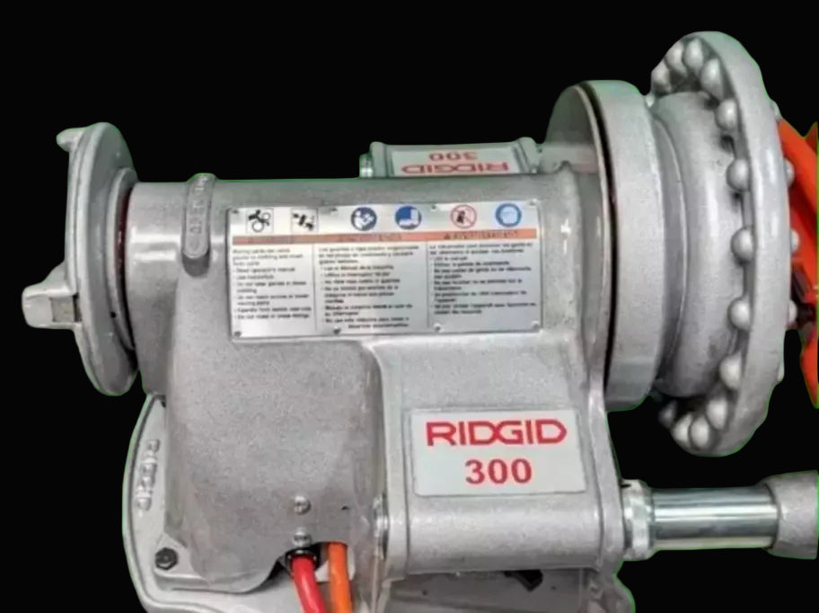 Ridgid 300 Pipe Threding Machine, Complete, 38 RPM, 120V, 15682, with Carriage, Stand, Oiler.