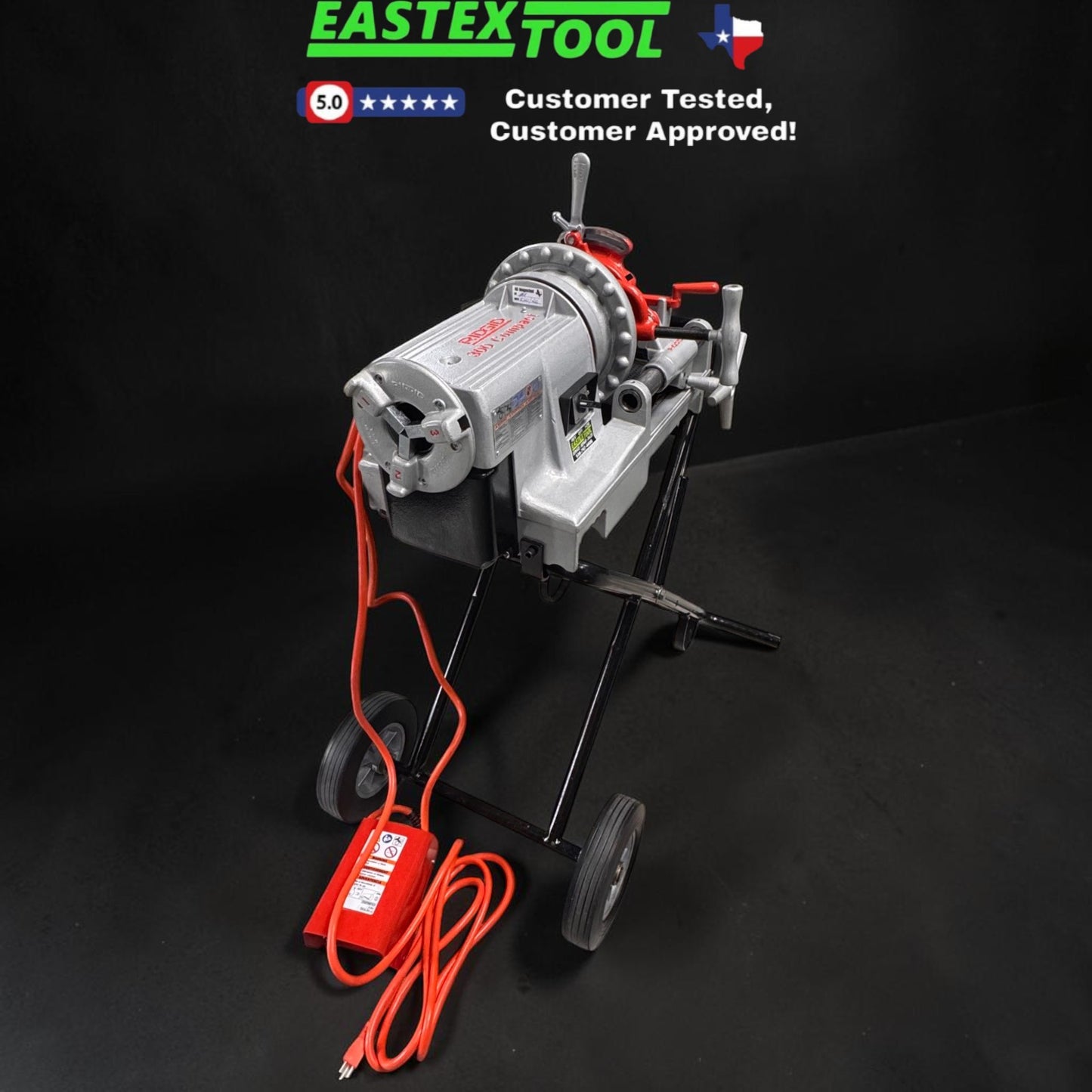 RIDGID 66947 , 300 COMPACT PIPE THREADING MACHINE WITH STAND