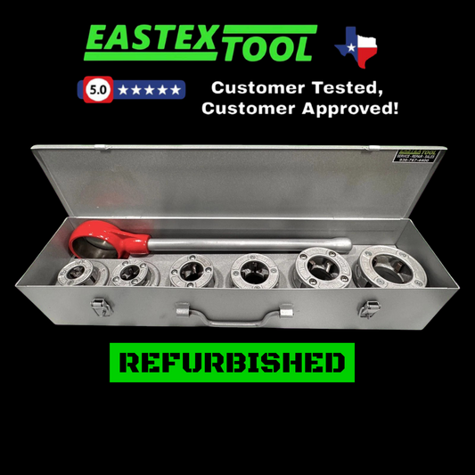Ridgid 12r Manual Ratchet HS Plastic Coated Pipe Die set, 1/2" to 2" Metal Case 55207