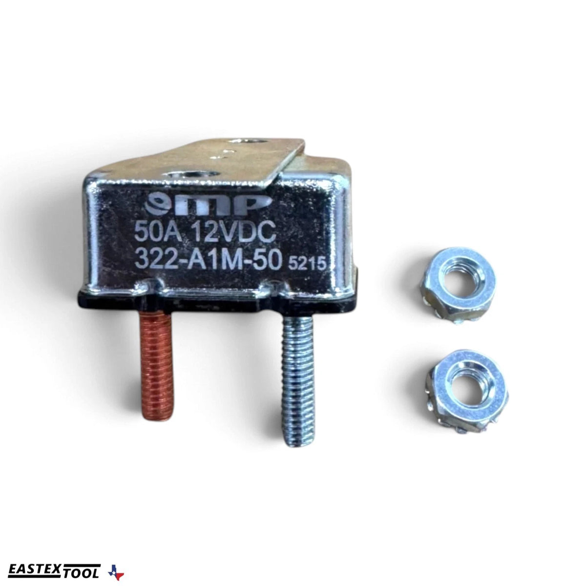 Mechanical Products 322-A1M-50 Circuit Breaker, 50A 14VDC Type 1 Auto Reset